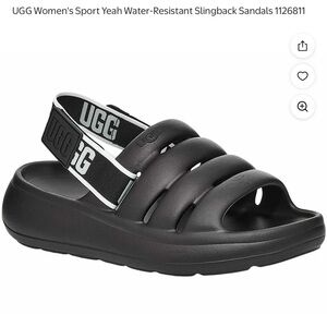 UGG Black Sport Sandals with Adjustable Straps